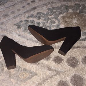Black Madewell suede block heels